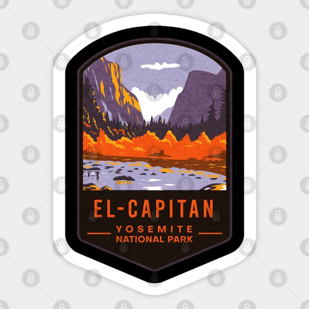 El-Capitan Yosemite National Park Sticker by JordanHolmes